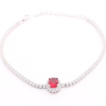 Pulsera de Circonia 17 cm + 4 cm extension / Rodizado