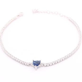Pulsera de Circonia 17 cm + 4 cm extension / Rodizado