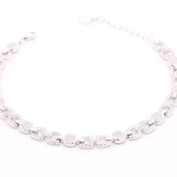 Pulsera de Circonia 17 cm + 4 cm extension / Rodizado