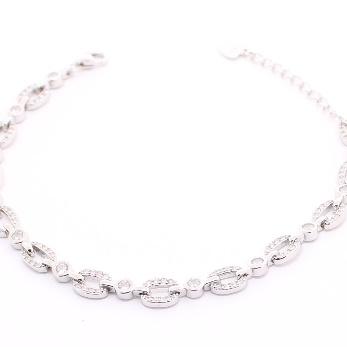 Pulsera de Circonia 17 cm + 4 cm extension / Rodizado
