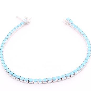 Pulsera de Circonia 17 cm + 4 cm extension / Rodizado