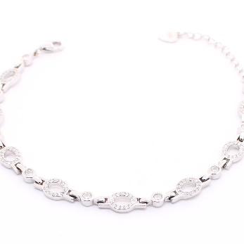 Pulsera de Circonia 17 cm + 4 cm extension / Rodizado