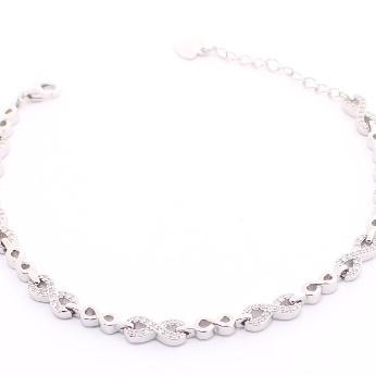 Pulsera de Circonia 17 cm + 4 cm extension / Rodizado
