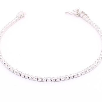 Pulsera de Circonia 17 cm + 4 cm extension / Rodizado