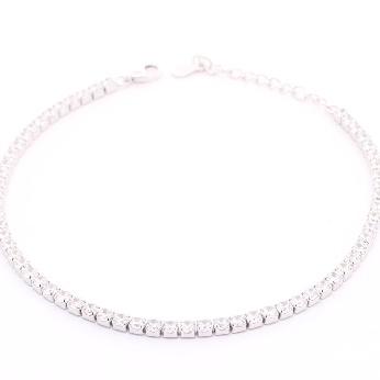 Pulsera de Circonia 17 cm + 4 cm extension / Rodizado