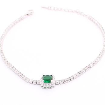 Pulsera de Circonia 17 cm + 4 cm extension / Rodizado