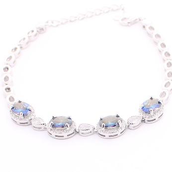 Pulsera de Circonia 17 cm + 4 cm extension / Rodizado