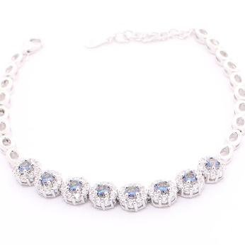 Pulsera de Circonia 17 cm + 4 cm extension / Rodizado