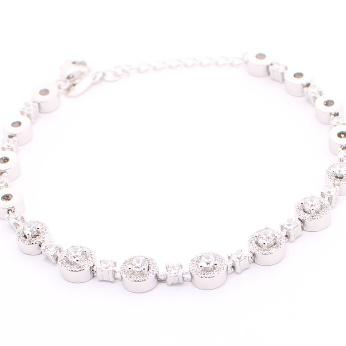 Pulsera de Circonia 17 cm + 4 cm extension / Rodizado