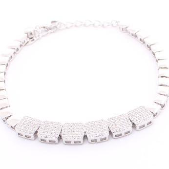 Pulsera de Circonia 17 cm + 4 cm extension / Rodizado