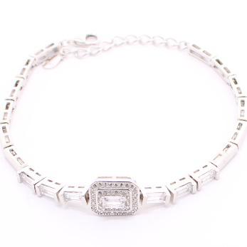 Pulsera de Circonia 17 cm + 4 cm extension / Rodizado