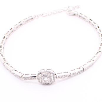 Pulsera de Circonia 17 cm + 4 cm extension / Rodizado