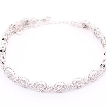 Pulsera de Circonia 17 cm + 4 cm extension / Rodizado