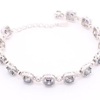 Pulsera de Circonia 17 cm + 4 cm extension / Rodizado