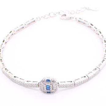 Pulsera de Circonia 17 cm + 4 cm extension / Rodizado