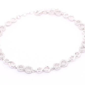 Pulsera de Circonia 17 cm + 4 cm extension / Rodizado