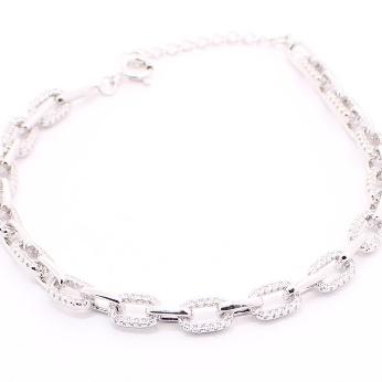Pulsera de Circonia 17 cm + 4 cm extension / Rodizado