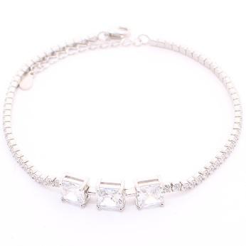 Pulsera de Circonia 17 cm + 4 cm extension / Rodizado