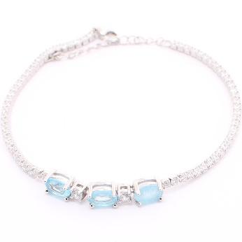 Pulsera de Circonia 17 cm + 4 cm extension / Rodizado
