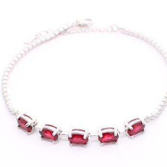 Pulsera de Circonia 17 cm + 4 cm extension / Rodizado