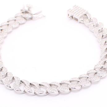 Pulsera de Circonia 17 cm + 4 cm extension / Rodizado