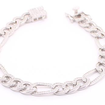 Pulsera de Circonia 17 cm + 4 cm extension / Rodizado