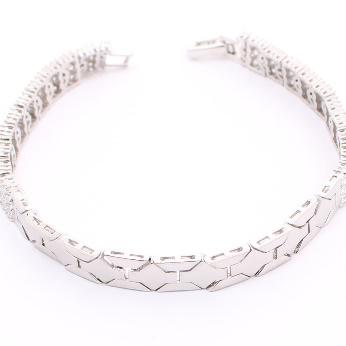 Pulsera de Circonia 17 cm + 4 cm extension / Rodizado