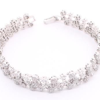 Pulsera de Circonia 17 cm + 4 cm extension / Rodizado