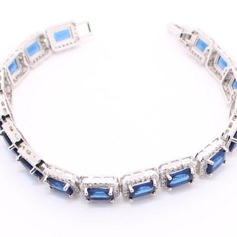 Pulsera de Circonia 17 cm + 4 cm extension / Rodizado