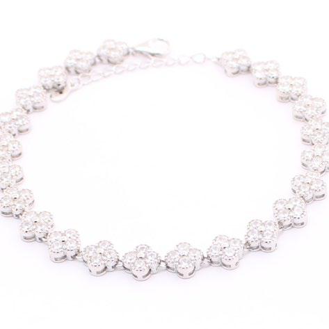 Pulsera de Circonia 17 cm + 4 cm extension / Rodizado