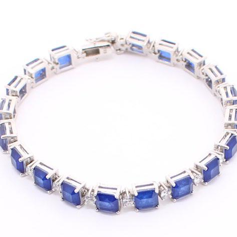 Pulsera de Circonia 17 cm + 4 cm extension / Rodizado