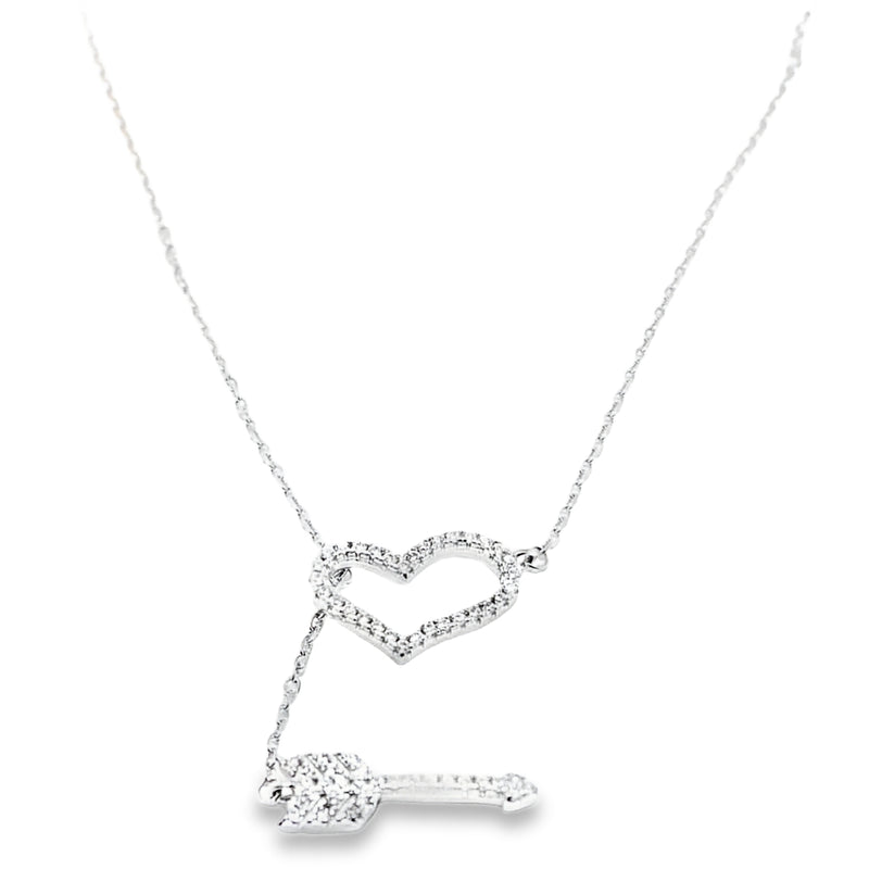 COLLAR CORAZON CIRCONIA 1128- 56 3.9GR