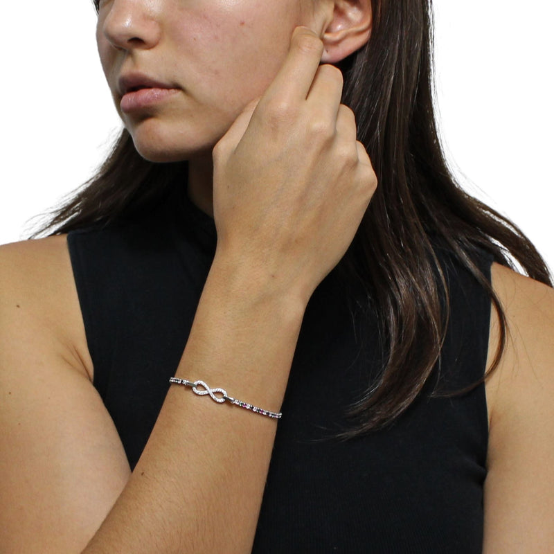 Pulsera Con Dije De Infinito Plata con circonia