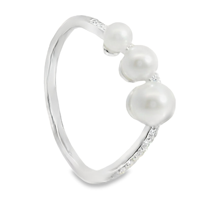 ANILLO DE CIRCONIA CON PERLA1124- 84  1.6 GR