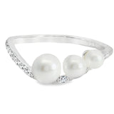 ANILLO DE CIRCONIA CON PERLA1124- 84  1.6 GR