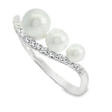 ANILLO DE CIRCONIA CON PERLA1124- 84  1.6 GR