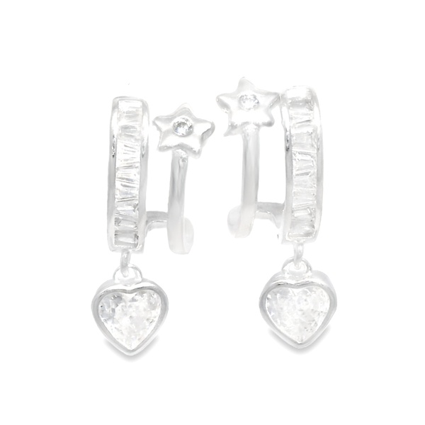 Arracada de Circonia con Corazon