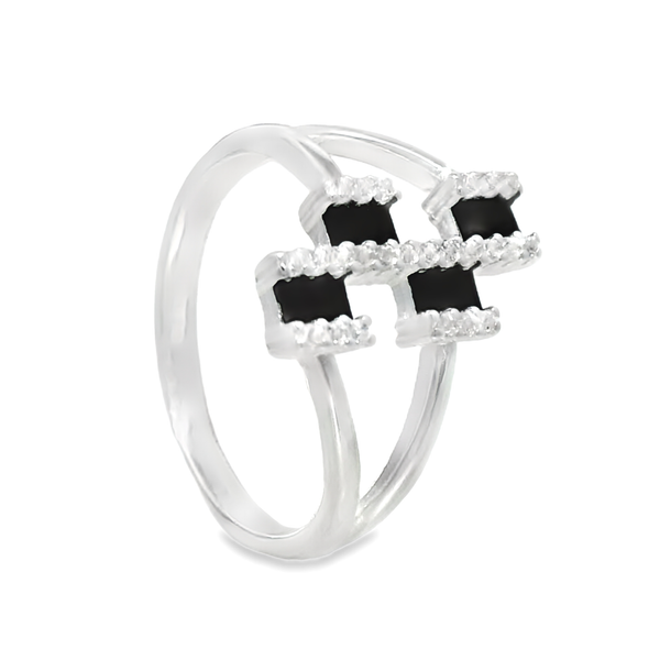 ANILLO CIRCONIA SIN RODIO 1139-105 2.6 GR