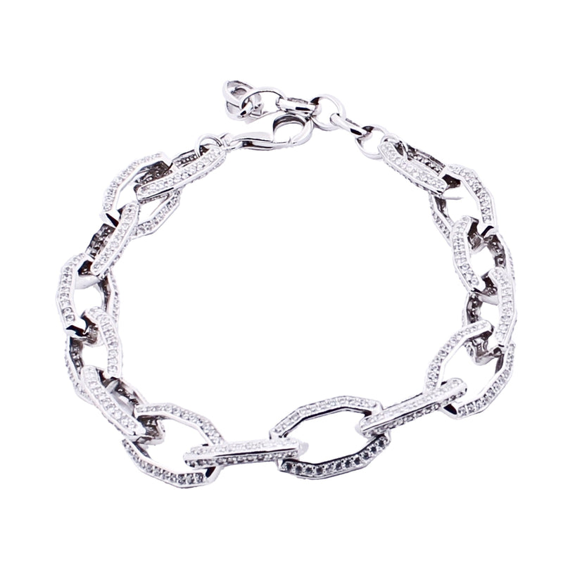 Pulsera de Eslabón de Circonia