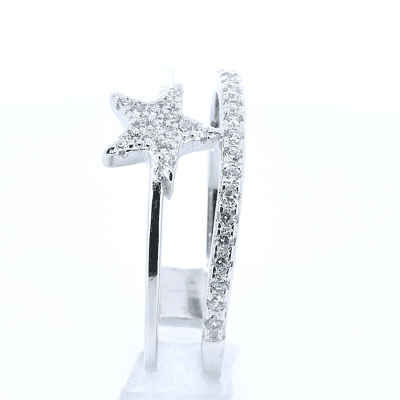 Anillo De Plata Con Circonia Estrella