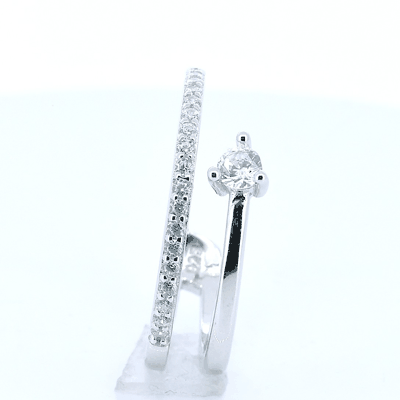 Anillo De Plata Con Circonia