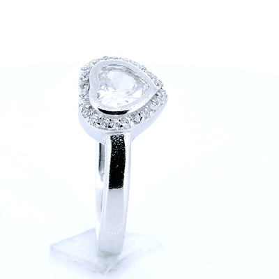 Anillo De Pata Con Circonia Corazón