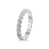 Anillo Churumbela De Hexágonos Con Circonia