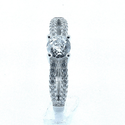 Anillo Solitario Plata Con Circonia