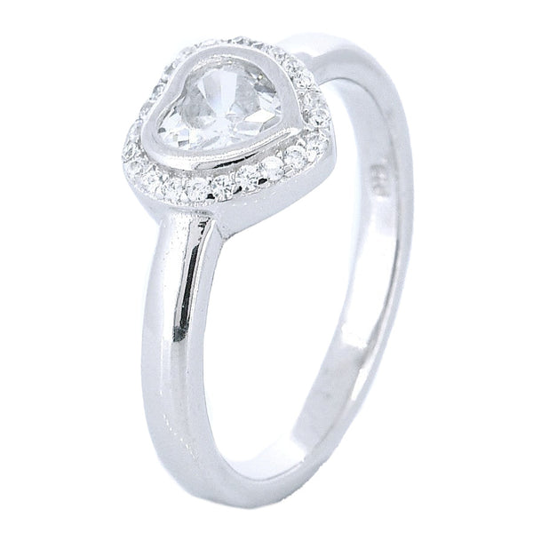 Anillo De Pata Con Circonia Corazón