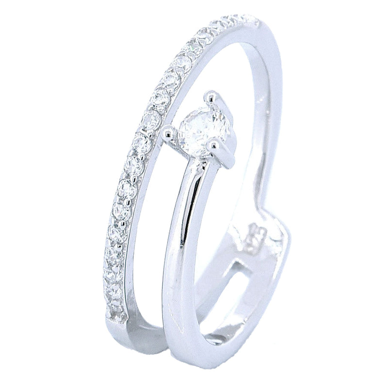 Anillo De Plata Con Circonia