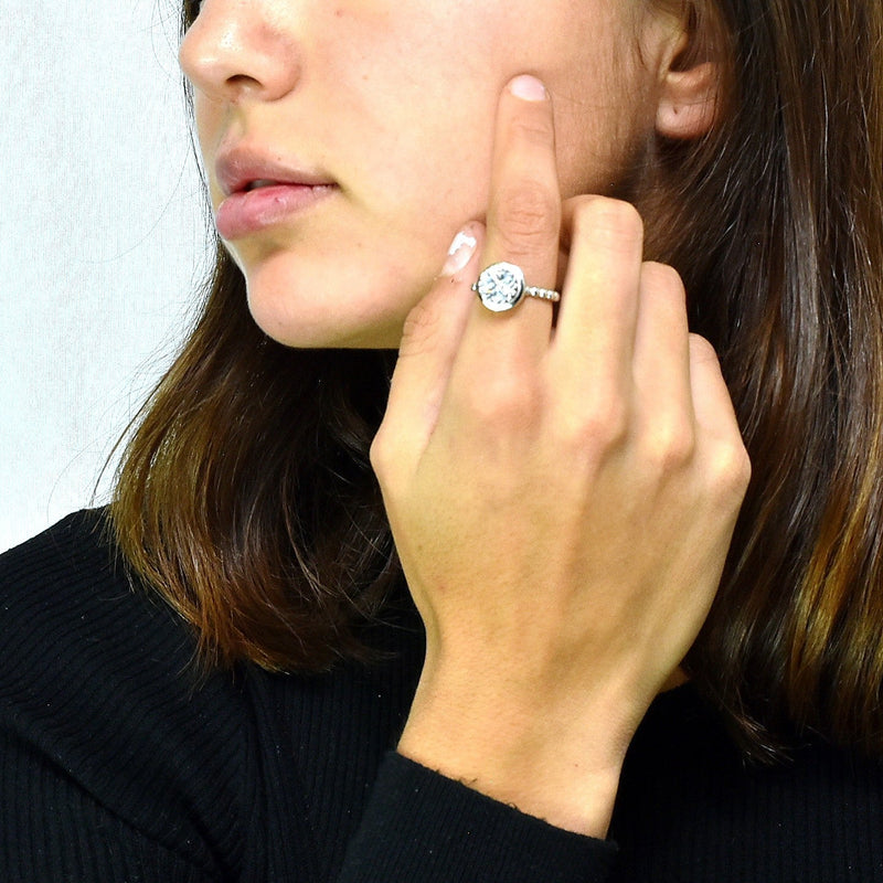 Anillo Solitario De Plata-Anillo-Plarte
