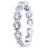 Anillo de Infinitos de Plata con Circonia