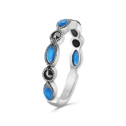 Anillo de Marquesita de Colores Blanco / #6