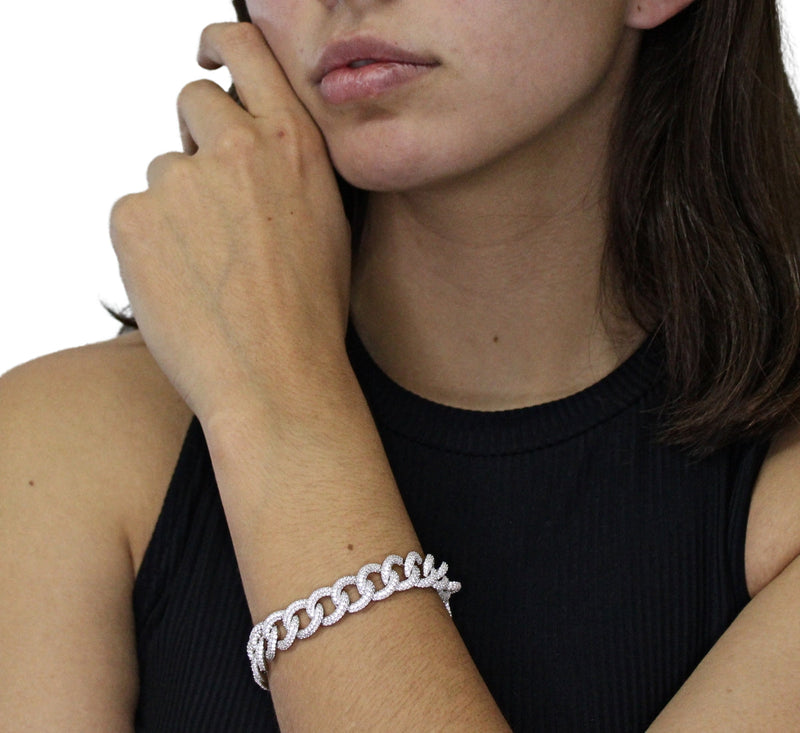 Pulsera Eslabón de Circonia